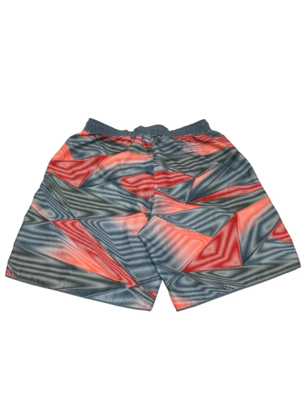 Nike Mens XXL Swim Trunks Gray Coral Red Peach Drawstring‎ Board Shorts Beach